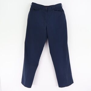 Cintas Pants Cathy‎ Fit High Rise Straight Leg Womens Size 10 Dark Blue Pockets